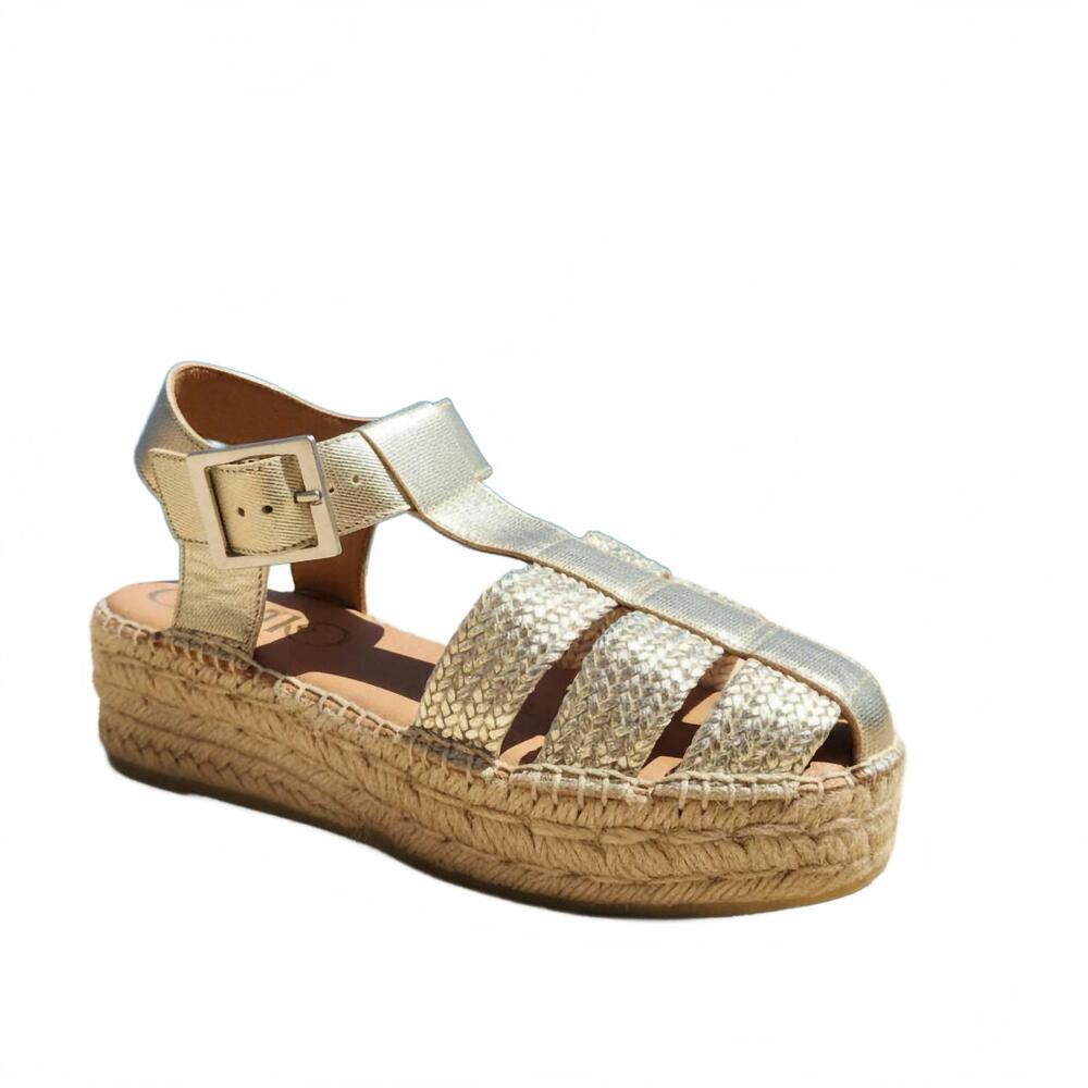 NEW GAIMO women's cher espadrille in gold